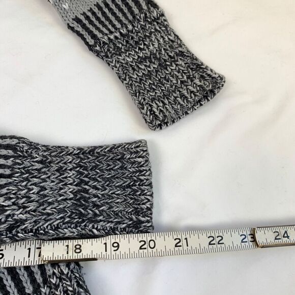Victoria’s Secret Crew Pullover Fair Isle Knit Sweater XS Grey Cabincore Cotton - Picture 8 of 10